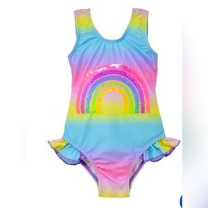 Flap Happy SPF50 rainbow swimsuit
